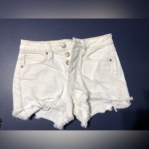 White Jean shorts